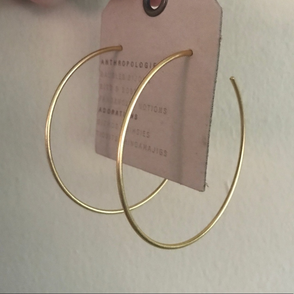 NEW WITH TAGS! Large gold hoop earrings!
